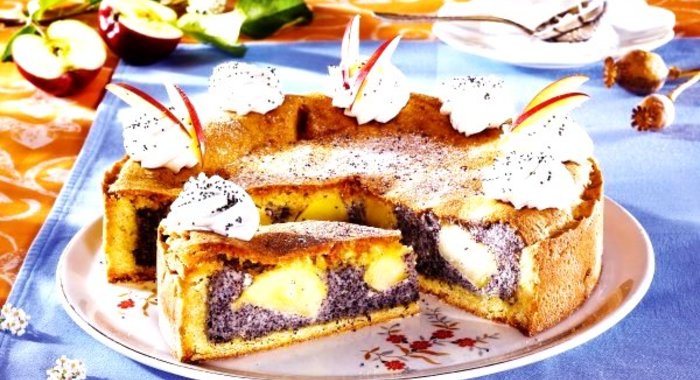 Яблочный пирог с маком