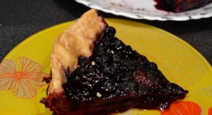 Пирог с черникой в мультиварке