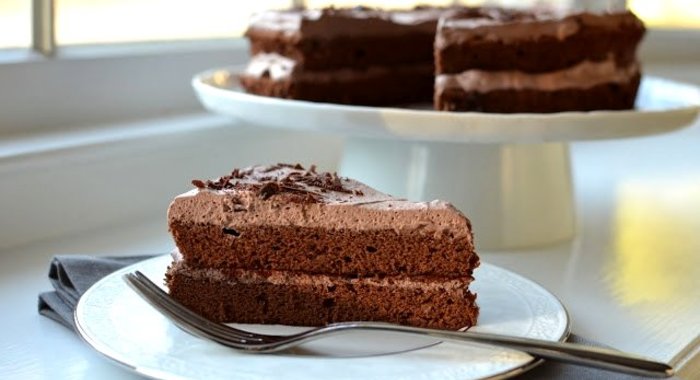 Шоколадный воздушный торт