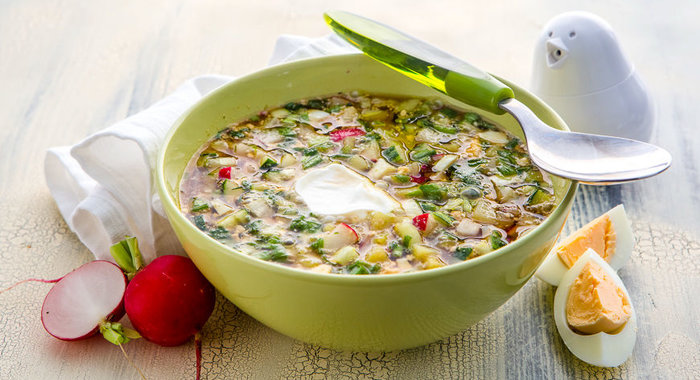 Окрошка с редисом