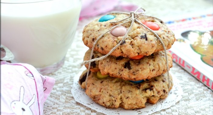 Печенье с M&M’s и шоколадной крошкой