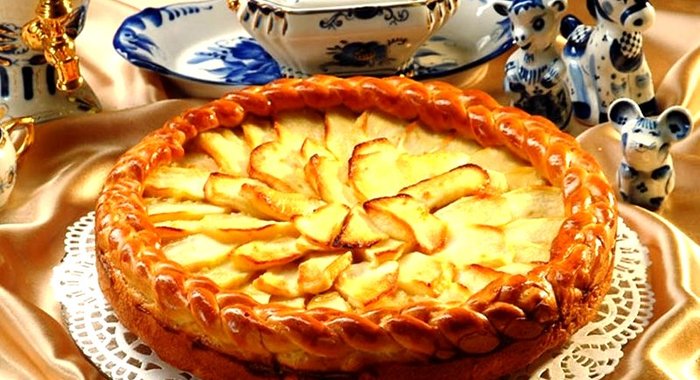 Постный пирог с яблоками