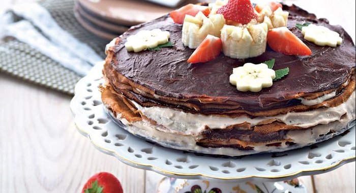 Банановый блинчатый торт