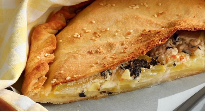 Пирог с кабачками и картофелем