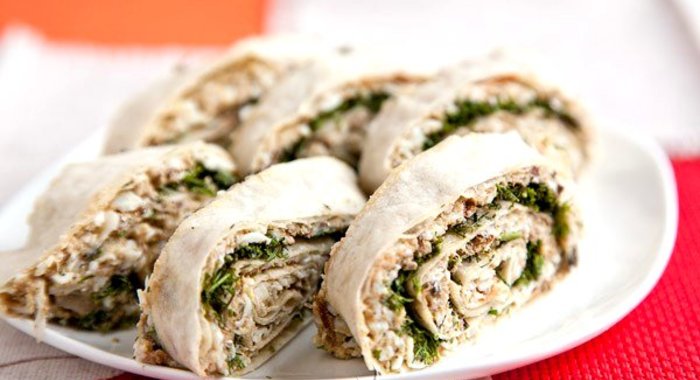 Лаваш со шпротами