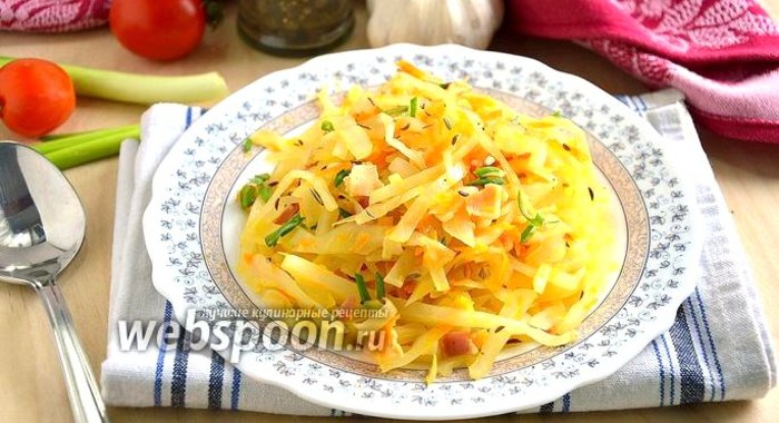 Тушёная капуста по-чешски