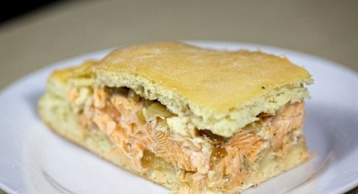 Рыбный пирог простой