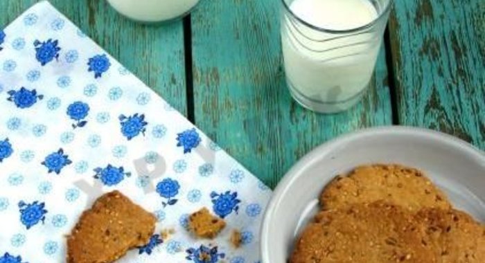 Карамельное печенье с кунжутом