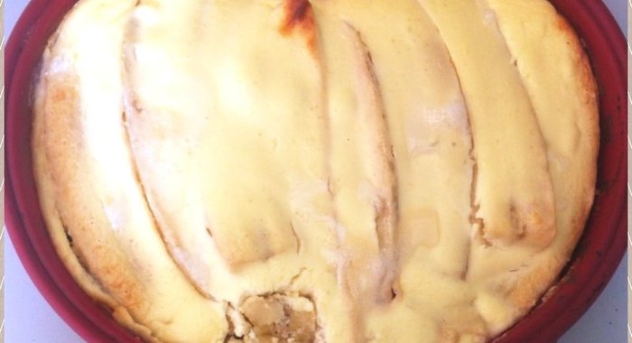 Бананы с творогом и йогуртом