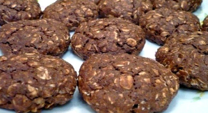 Шоколадное овсяно-ржаное печенье