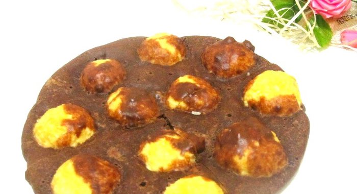 Пирог шоколадный с творогом