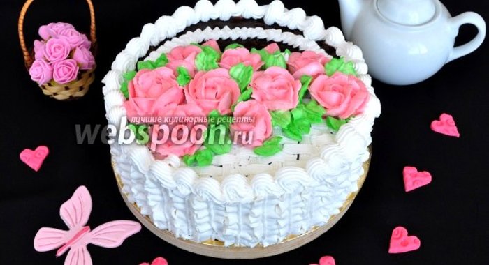 Торт «Корзинка с цветами»