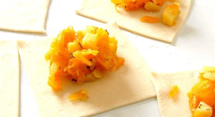 Манты с тыквой и салом