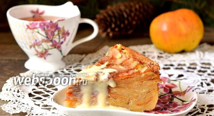 Пирог с яблоками «Невидимый»