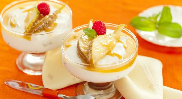 Творожное суфле с грушей