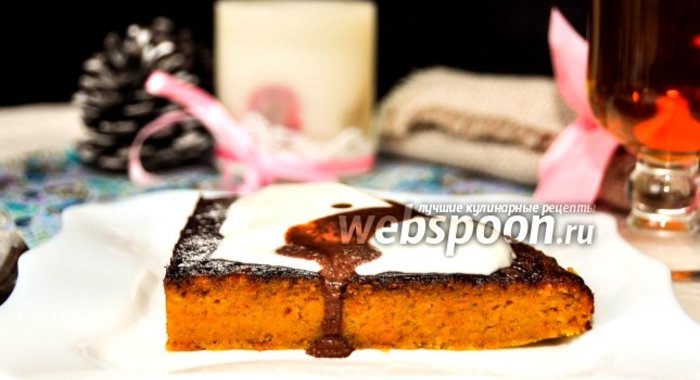 Морковный пирог с шоколадным ганашем