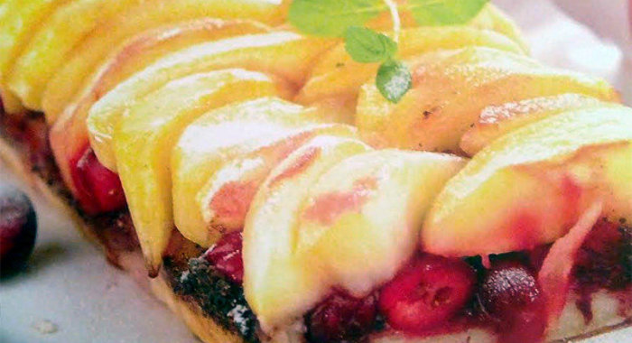 Яблочно-клюквенный пирог