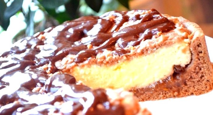 Творожный пирог с вареньем