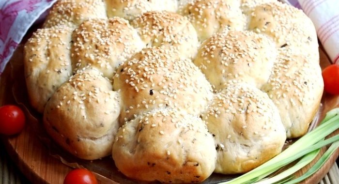 Постные капустные булочки