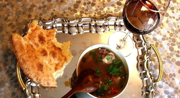 Шулюм из баранины на костре