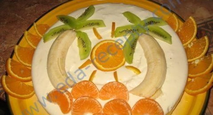 Сладкий торт Банановый рай