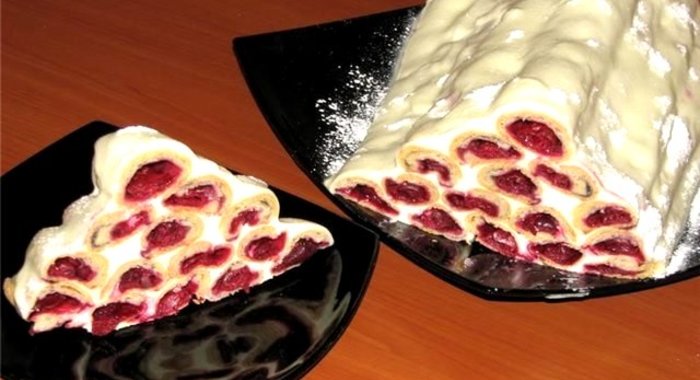 Торт Дрова под снегом