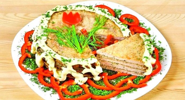 Торт из куриного фарша