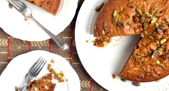 Пряный тыквенный пирог с маскарпоне