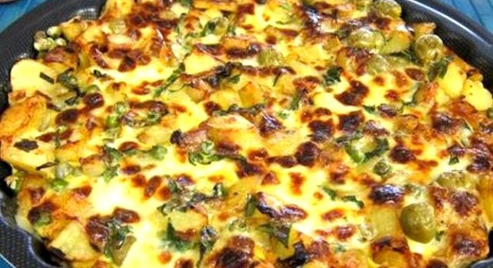 Яичница с горошком