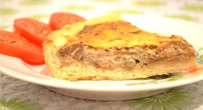 Грибной пирог с сыром
