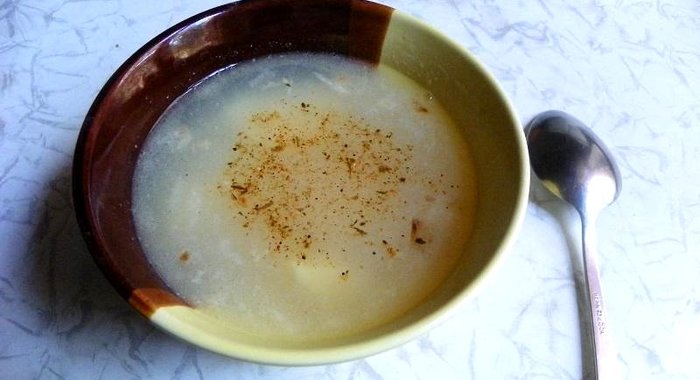 Суп с яично - творожной заправкой