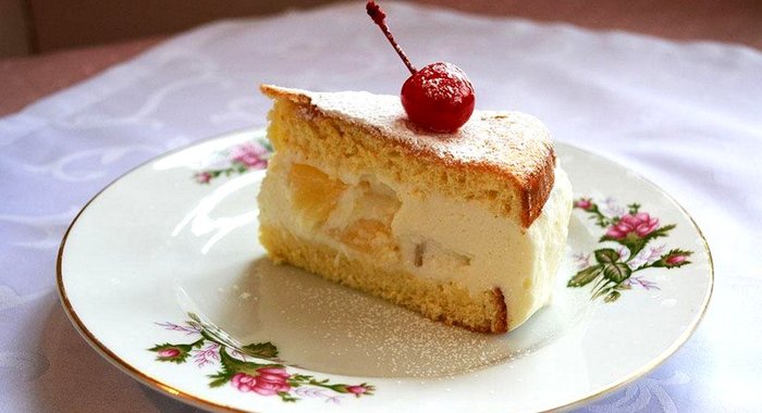 Творожный торт с ананасом