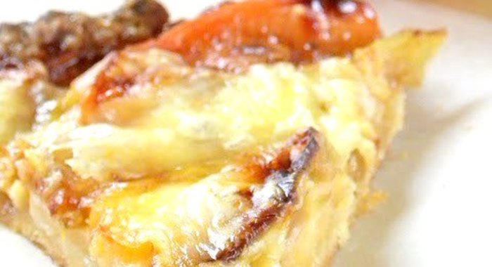 Яблочная кростата с сыром чеддер