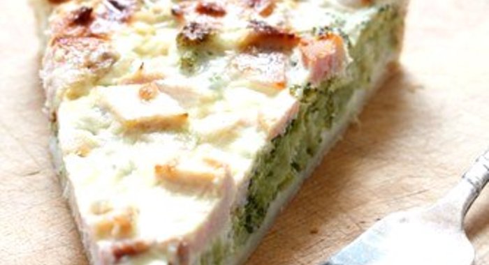 Грибной киш с беконом и артишоками