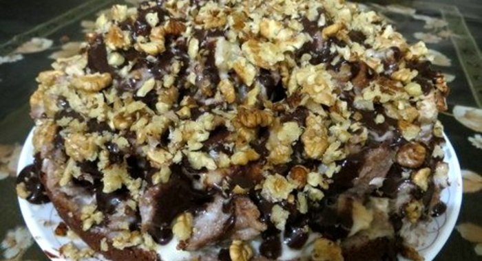 Торт Айсберг с орехами