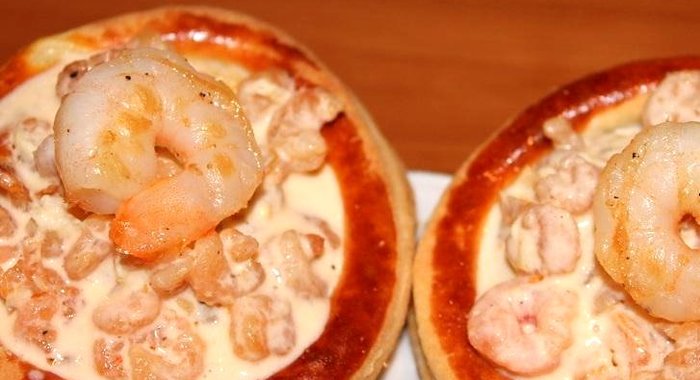 Волованы с креветками