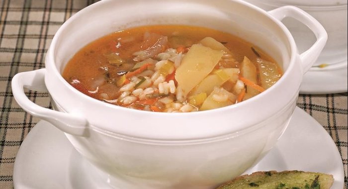 Овощной суп с песто