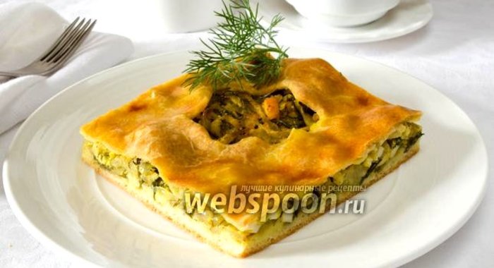Пирог с луком и яйцом