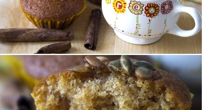 Постные тыквенные маффины