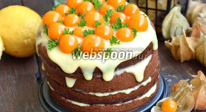 Лимонный торт с физалисом