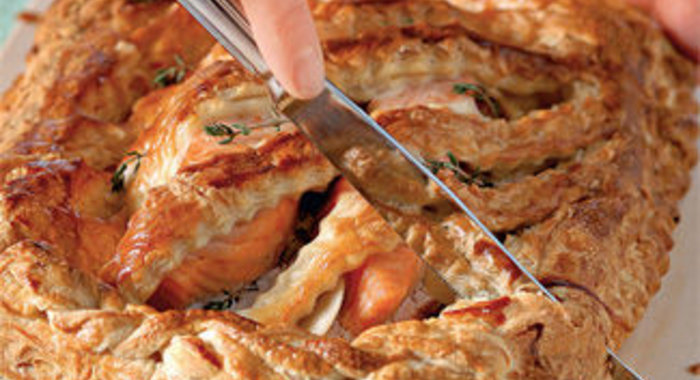 Имбирный пирог с лососем