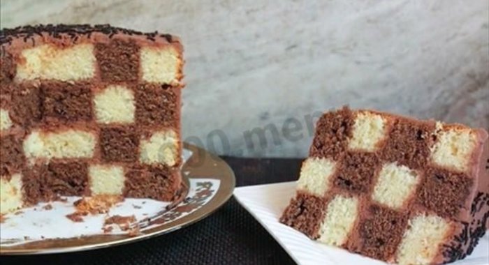 Шахматный торт