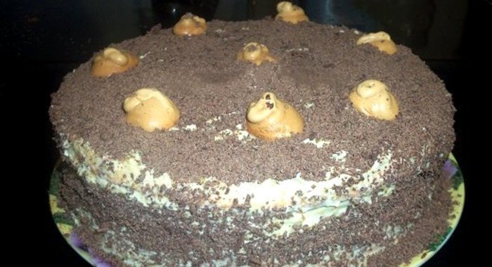 Бисквитный торт с коньяком