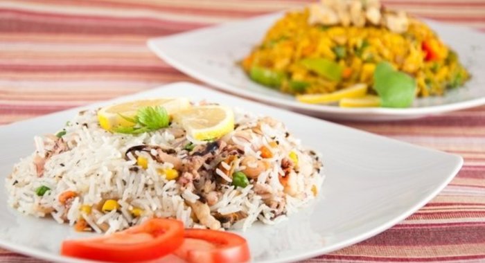 Рис с морепродуктами