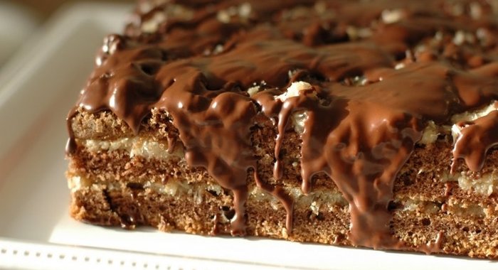 Шоколадный торт с немецкой шоколадной глазурью