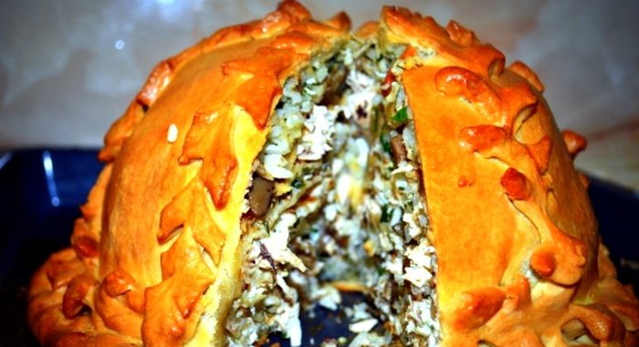 Курник с рисом и курицей