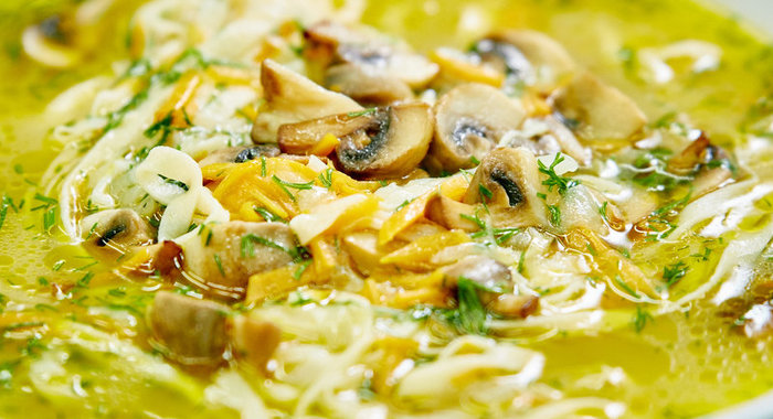 Суп-лапша с грибами