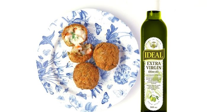 Крокеты из серых креветок