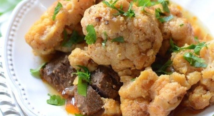 Таджин с говядиной и цветной капустой