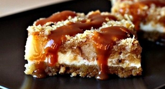 Яблочный чизкейк с хлопьями